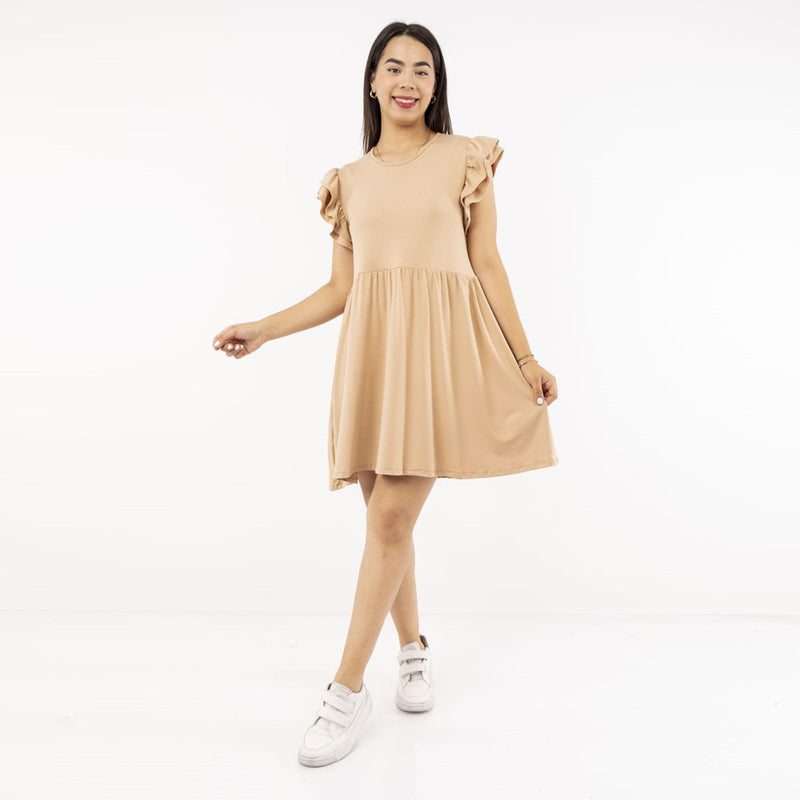 Vestido Corto Beige Maria