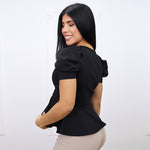 Blusa Peplum Ariana negro