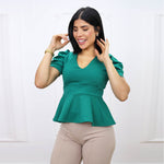 Blusa Peplum Ariana verde