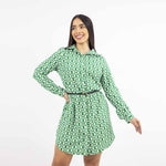 Vestido Viviana  Corto Verde Print